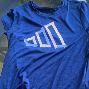adidas Royal Blue Tee with White Tape Logo